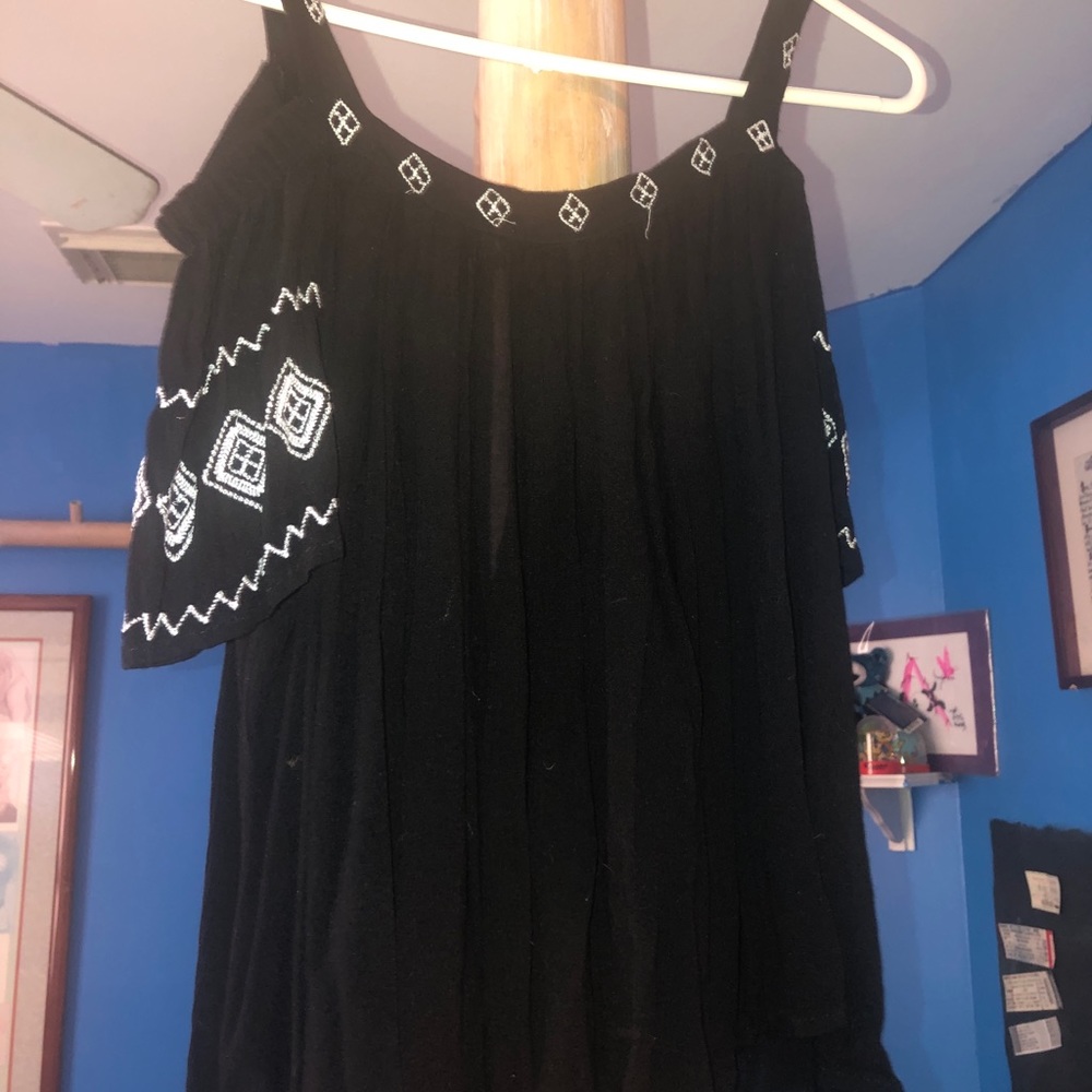 Black off-shoulder blouse